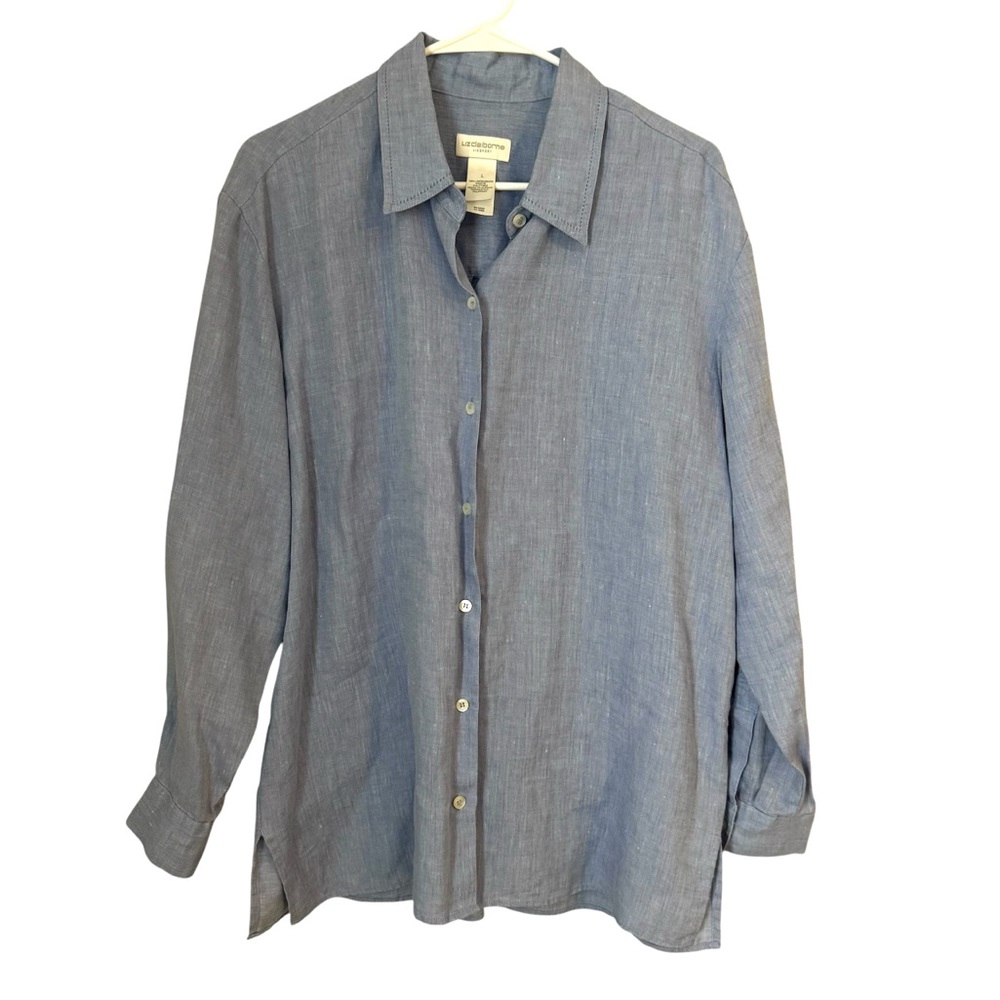 Liz Claiborne Light Blue Button-Down Shirt